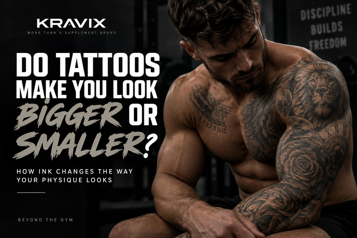 Muscular tattooed and untattooed physiques compared in a gym