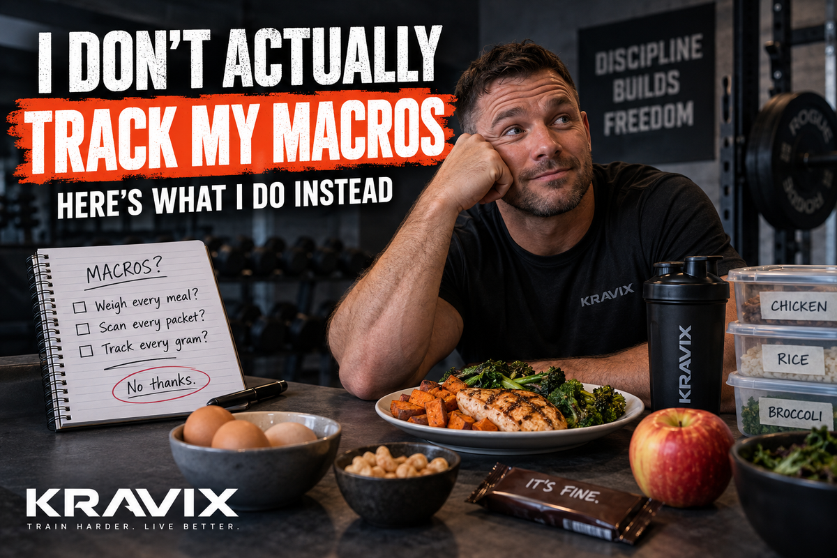 I don't actually track my macros — Kravix approach to protein, food choices and flexible nutrition