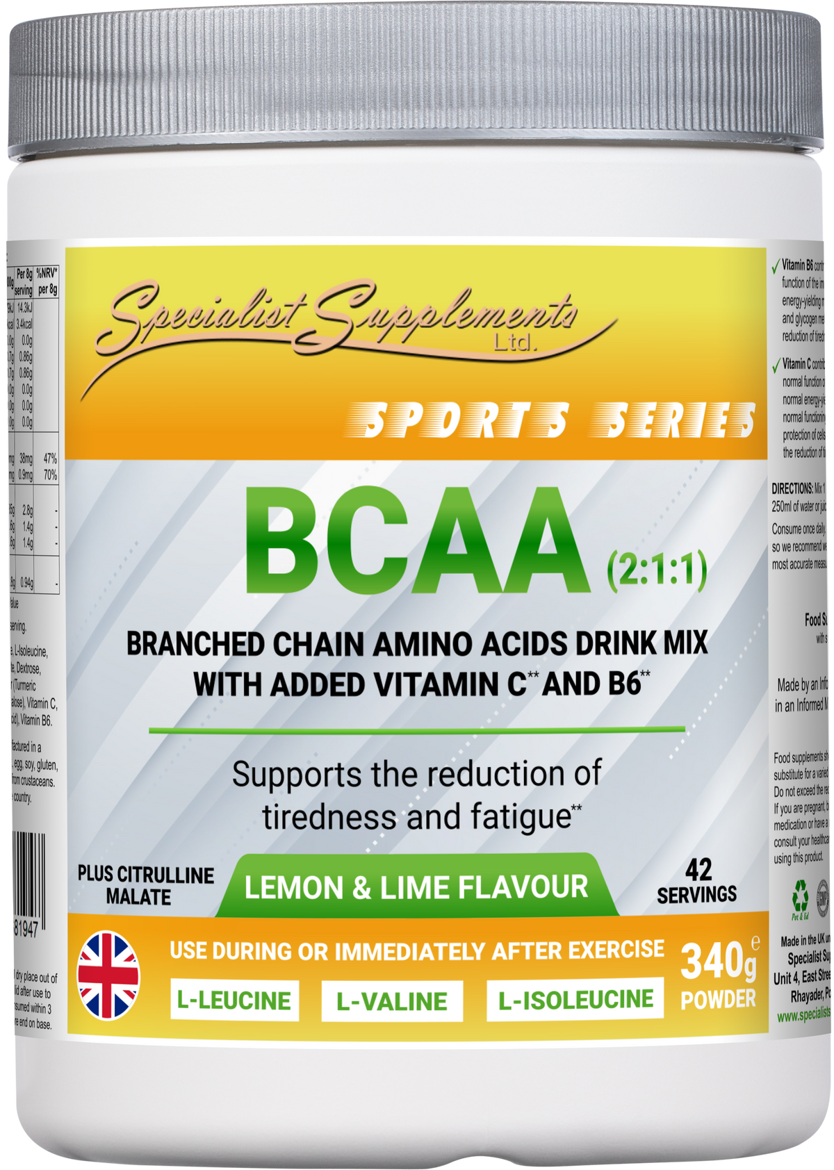 BCAA Powder – 340g supplement