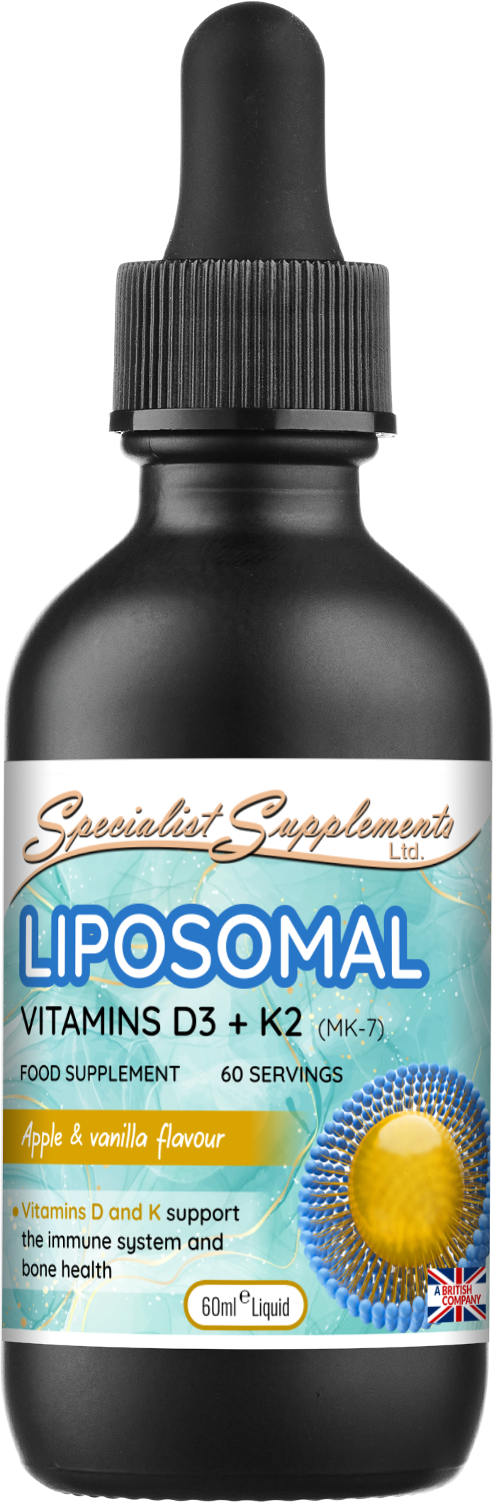 LIPOSOMAL Vitamins D3 + K2 dropper supplement