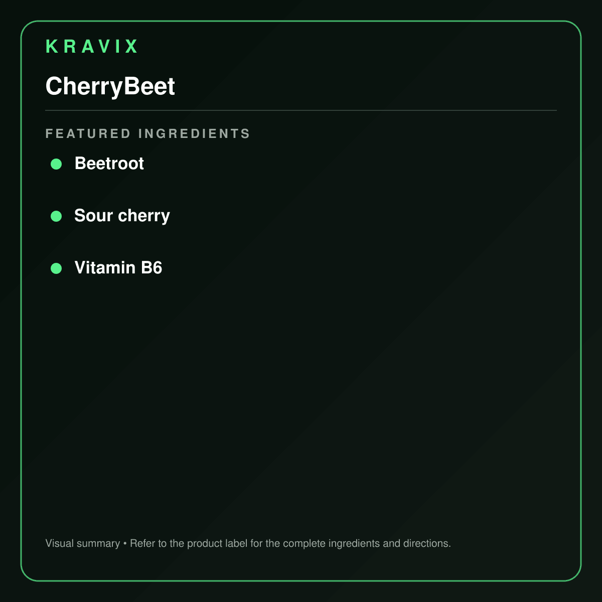 CherryBeet featured ingredients