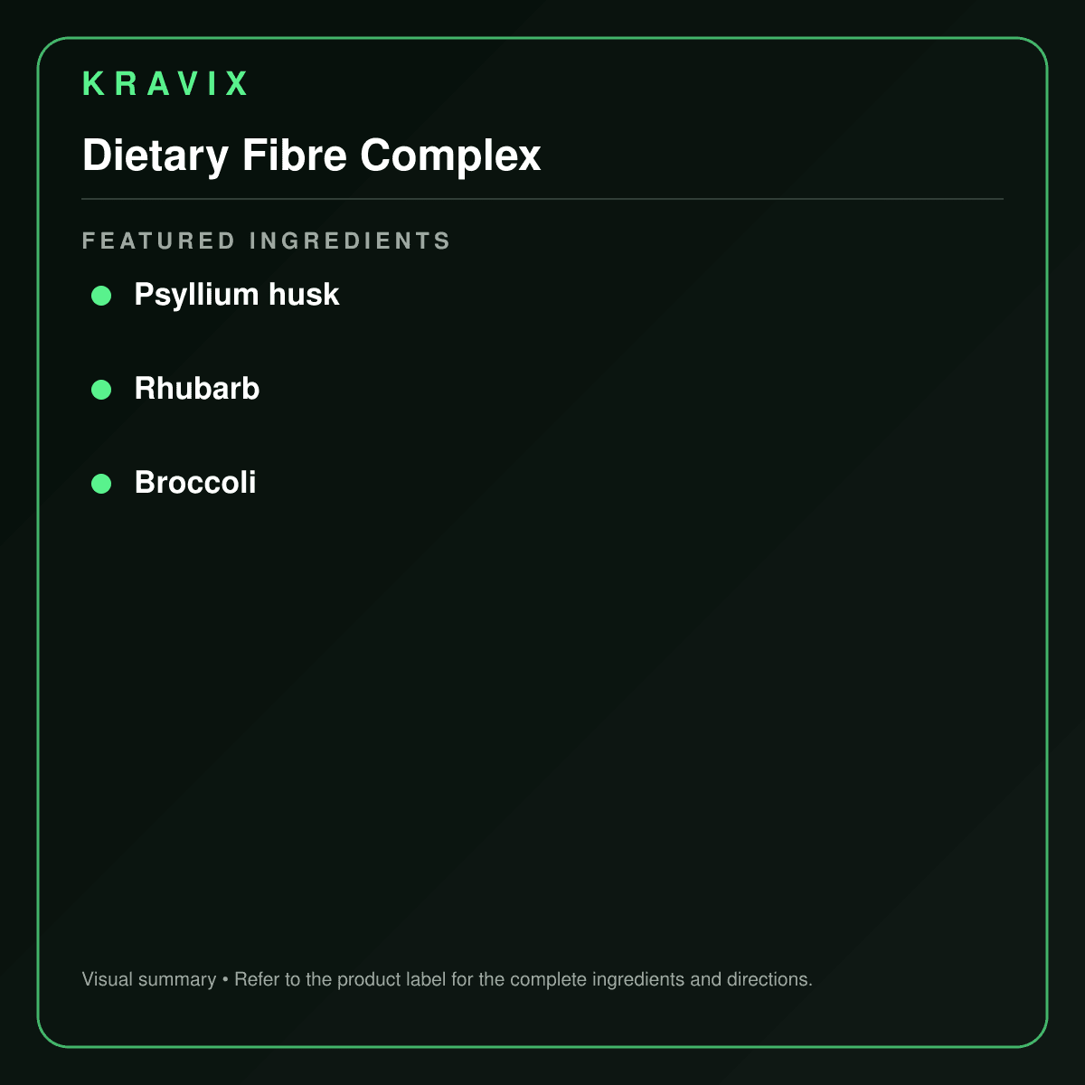Dietary Fibre Complex featured ingredients