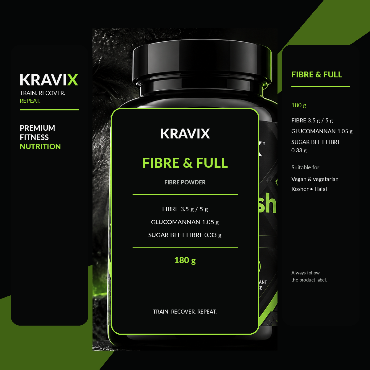 KRAVIX Fibre & Full supplement product image