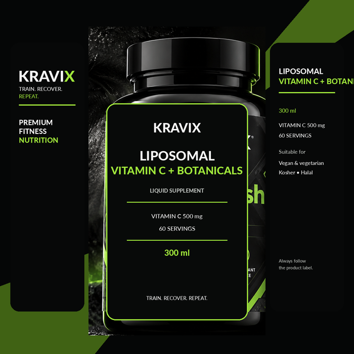 KRAVIX LIPOSOMAL Vitamins C + Botanicals supplement product image