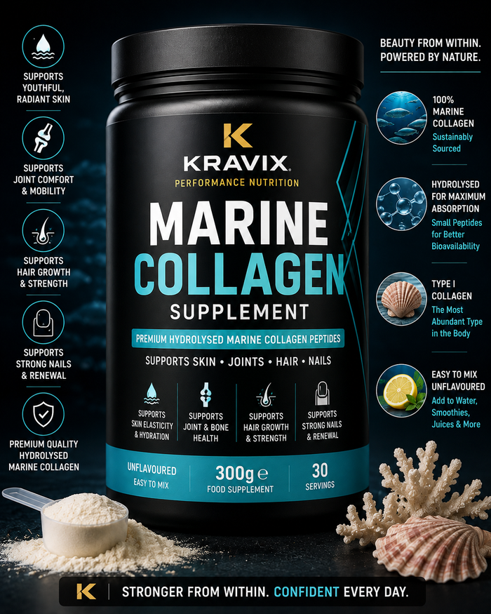 KRAVIX Marine Collagen Supplement supplement product packaging