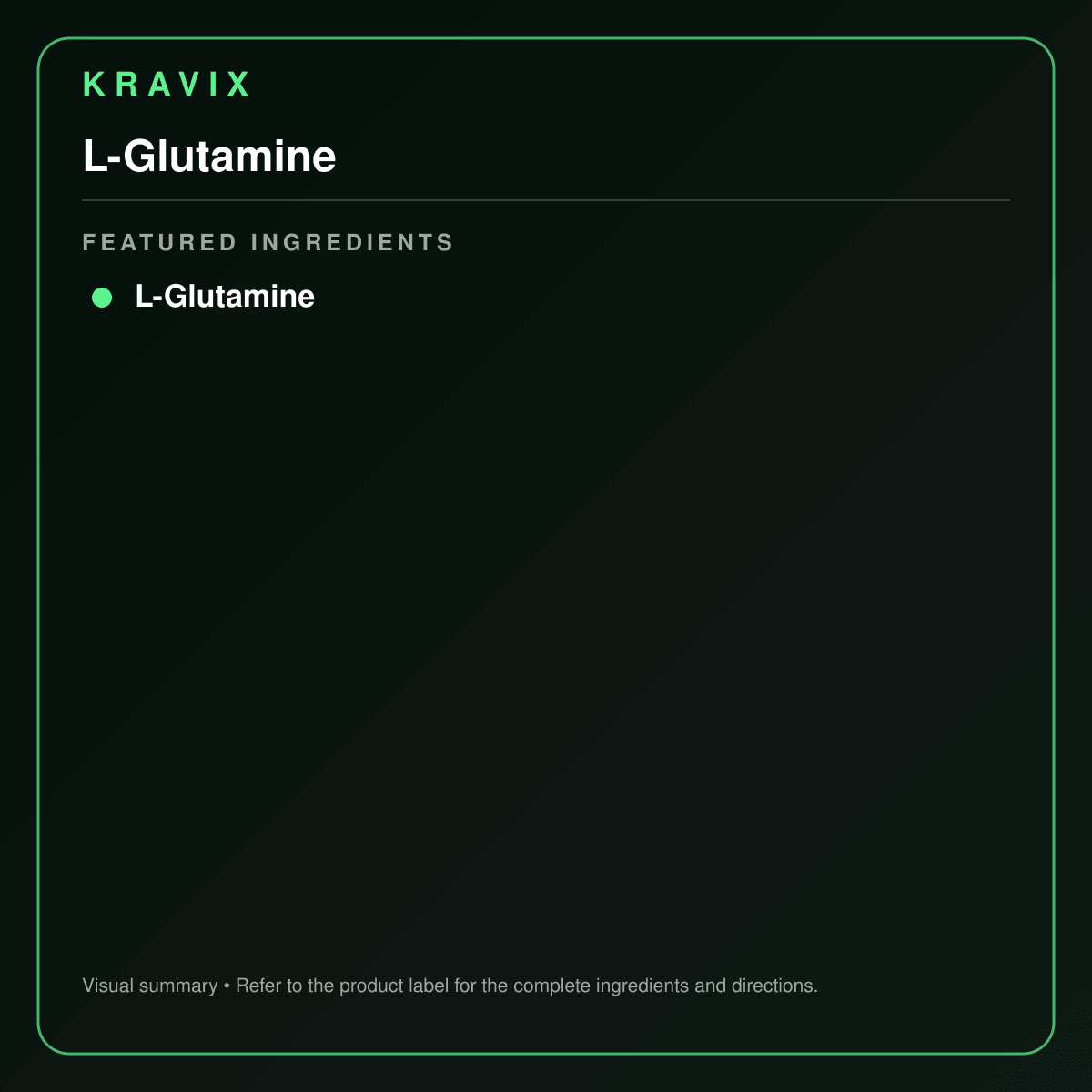 L-Glutamine featured ingredients