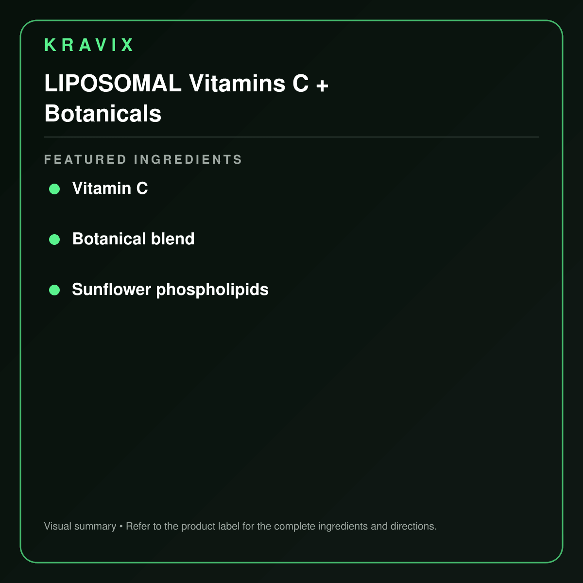 LIPOSOMAL Vitamins C + Botanicals featured ingredients