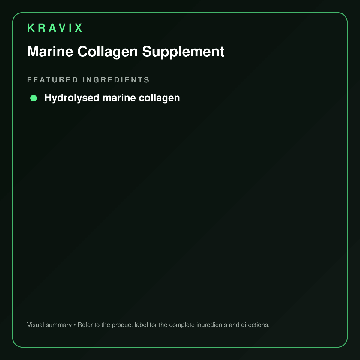 Marine Collagen Supplement featured ingredients