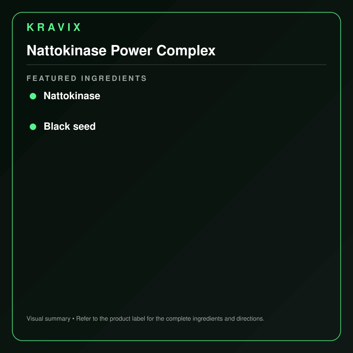 Nattokinase Power Complex featured ingredients